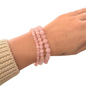 Pulsera cuarzo rosa