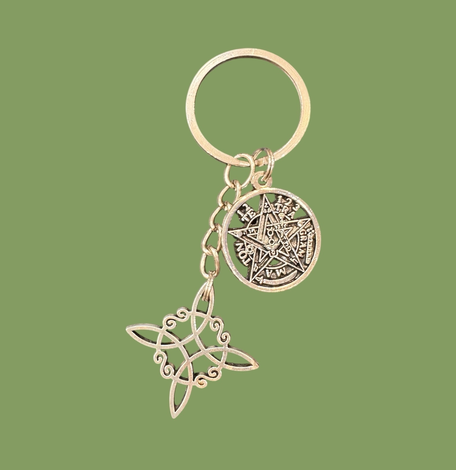 Llavero de Nudo de brujas y Tetragramaton - Imagen 2