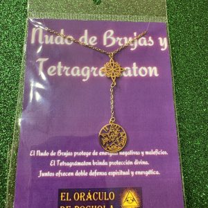 Tetragramaton y Nudo de Brujas Dorado